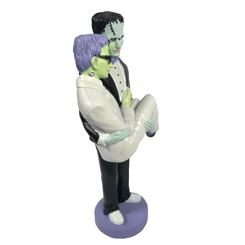 Ghoul Bash 12 Inch Frankenstein Monster Couple Figurine Groom Halloween Decor